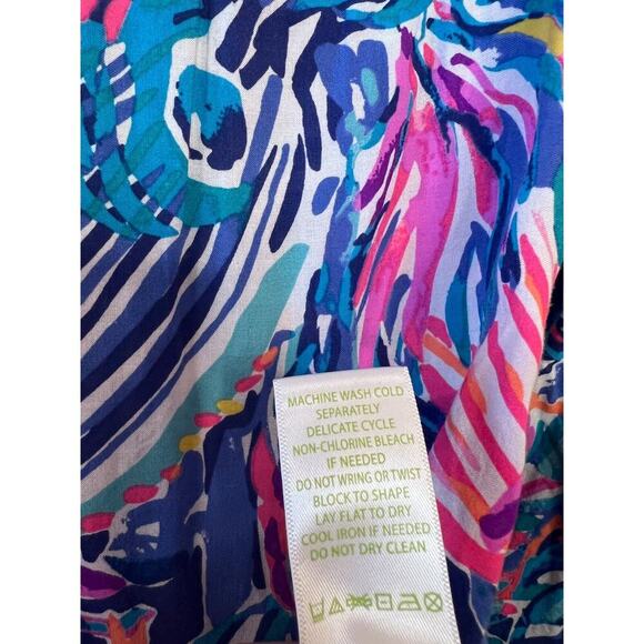 Long Sleeve Rayon Lilly Pulitzer Top Size XS - Picture 5 of 6